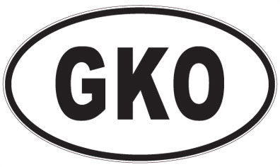 GKO - 3 Letter Initials Oval Magnet