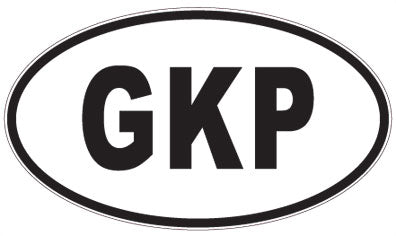 GKP - 3 Letter Initials Oval Sticker