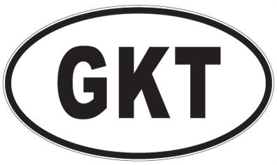 GKT - 3 Letter Initials Oval Magnet