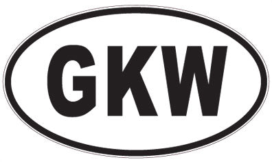 GKW - 3 Letter Initials Oval Sticker
