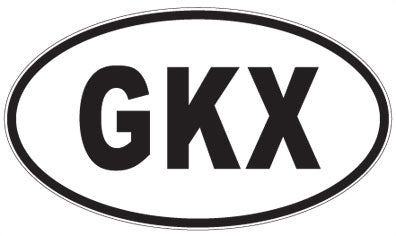 GKX - 3 Letter Initials Oval Magnet