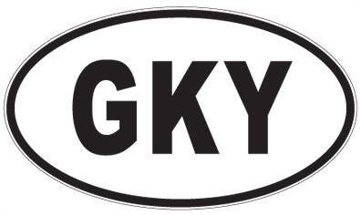 GKY - 3 Letter Initials Oval Magnet