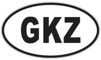 GKZ - 3 Letter Initials Oval Magnet