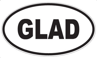 GLAD - Oval Magnet