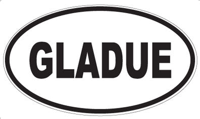 GLADUE - Oval Magnet