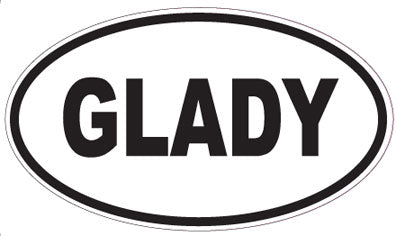 GLADY - Oval Sticker