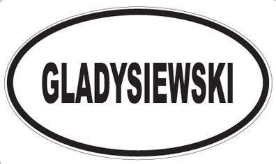 GLADYSIEWSKI - Oval Magnet