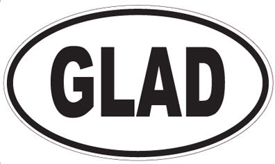 GLAD - Oval Sticker