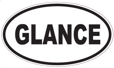 GLANCE - Oval Sticker