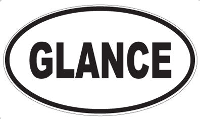 GLANCE - Oval Magnet