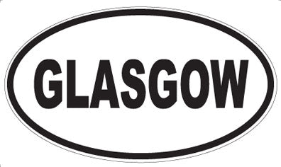 GLASGOW - Oval Magnet