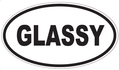 GLASSY - Oval Sticker