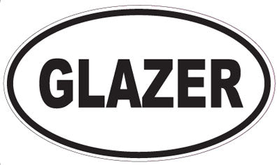 GLAZER - Oval Sticker