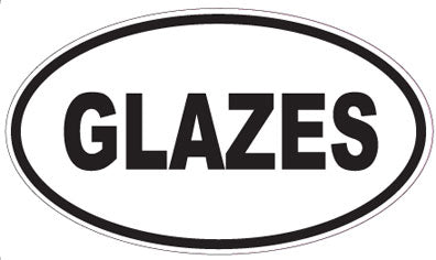 GLAZES - Oval Sticker