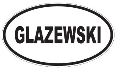GLAZEWSKI - Oval Magnet