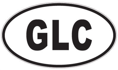 GLC - 3 Letter Initials Oval Sticker