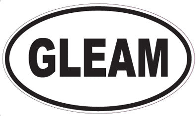 GLEAM - Oval Sticker