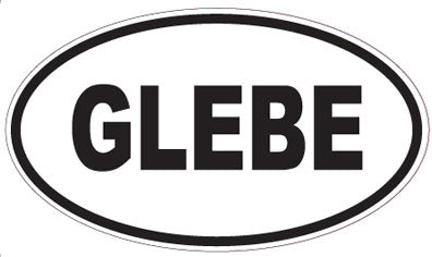 GLEBE - Oval Sticker