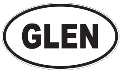 GLEN - Oval Magnet