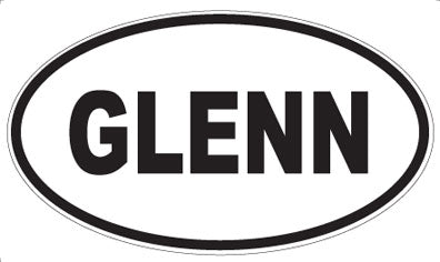 GLENN - Oval Magnet
