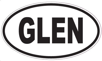 GLEN - Oval Sticker