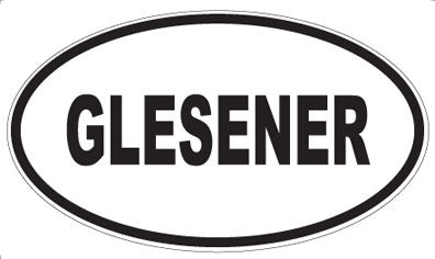 GLESENER - Oval Magnet