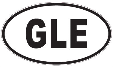GLE - 3 Letter Initials Oval Magnet