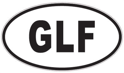 GLF - 3 Letter Initials Oval Magnet