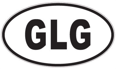 GLG - 3 Letter Initials Oval Magnet