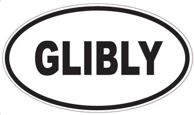 GLIBLY - Oval Sticker