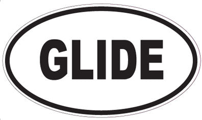 GLIDE - Oval Sticker