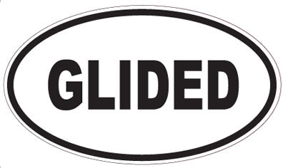 GLIDED - Oval Sticker
