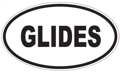 GLIDES - Oval Sticker