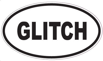 GLITCH - Oval Sticker