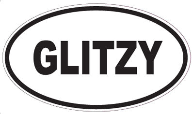 GLITZY - Oval Sticker