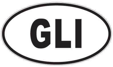 GLI - 3 Letter Initials Oval Magnet