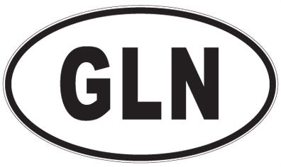 GLN - 3 Letter Initials Oval Magnet