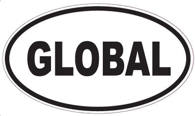 GLOBAL - Oval Sticker