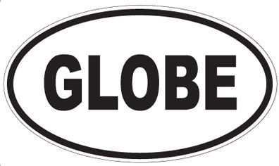 GLOBE - Oval Sticker