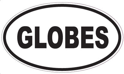 GLOBES - Oval Sticker