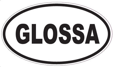 GLOSSA - Oval Sticker
