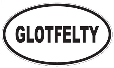 GLOTFELTY - Oval Magnet