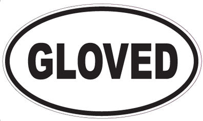 GLOVED - Oval Sticker