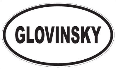 GLOVINSKY - Oval Magnet