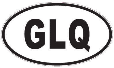 GLQ - 3 Letter Initials Oval Magnet
