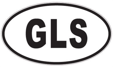 GLS - 3 Letter Initials Oval Magnet
