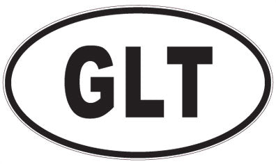 GLT - 3 Letter Initials Oval Sticker
