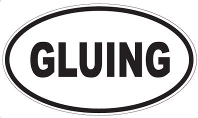 GLUING - Oval Sticker
