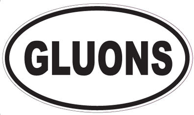 GLUONS - Oval Sticker