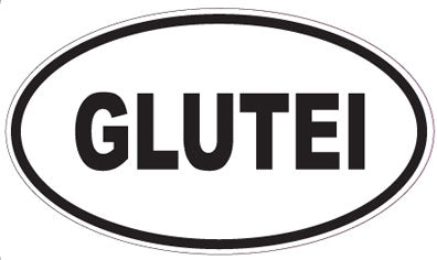 GLUTEI - Oval Sticker